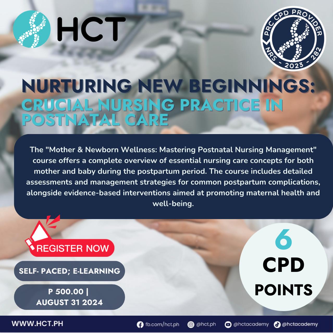 Nurturing New Beginnings: Crucial Nursing Practice in Postnatal Care