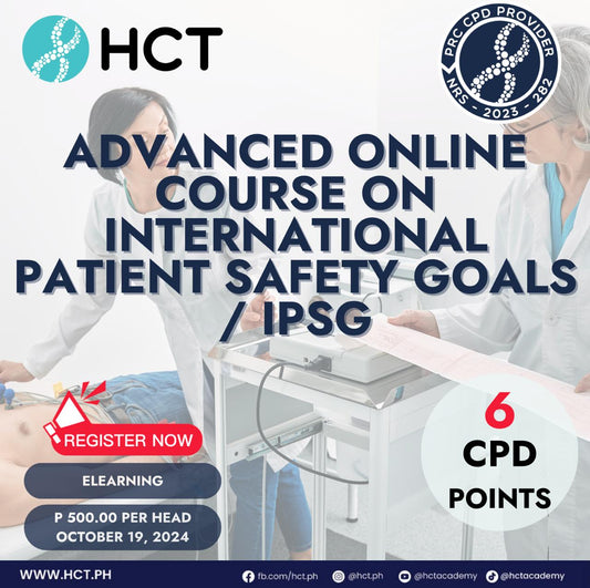 Advanced Online Course on International Patient Safety Goals